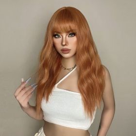 Women's Orange Long Hair Wig