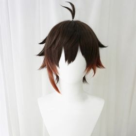 Not Layered Gradient Simulation Scalp Top Cosplay Wig