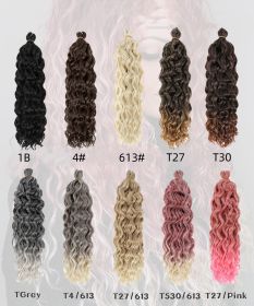 Hawaii Ocean Wave Crochet Hair (Option: T27toPINK-24in-10pcs)