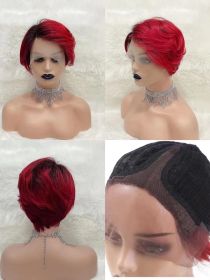 T-shaped Bob Head Wizard Cut Wig Can Be Hot Dyed (Option: 1BTbug)