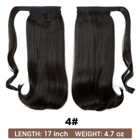 Wig Ponytail Long Straight Hair Elastic Velcro (Option: 4styles)