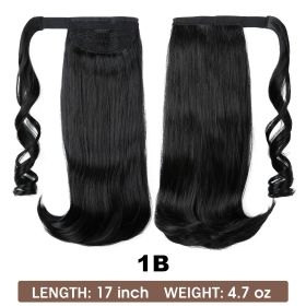 Wig Ponytail Long Straight Hair Elastic Velcro (Option: Type 1B)