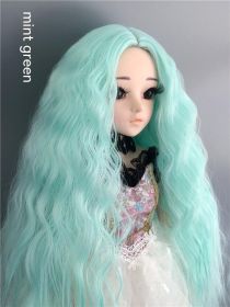 Small Cloth Salon Doll Wigs (Option: Mint Green-3points)