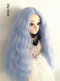 Small Cloth Salon Doll Wigs (Option: Sky Blue-4points)