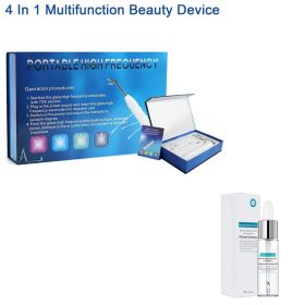 Electrotherapeutic Rod And Hairdressing Instrument  With Hyaluronic Acid Facial Serum (Option: Blue-With Essence15ml set-EU)