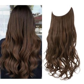 Wig Female Extension Chemical Fiber Long Curly Hair Matte High-temperature Fiber Fishing Thread Wig Set (Option: NO.8-14inch)