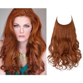 Wig Female Extension Chemical Fiber Long Curly Hair Matte High-temperature Fiber Fishing Thread Wig Set (Option: Roux-40cm)