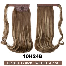 Wig Ponytail Long Straight Hair Elastic Velcro (Option: 10H24Bstyle)