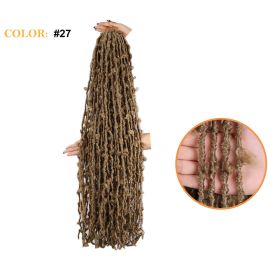 African Butterfly Curve Chemical Fiber Crochet Dirty Braid Wig (Option: Color27)