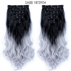 Long Curly Hair High Temperature Silk Curtain (Option: G)