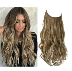 Wig Female Extension Chemical Fiber Long Curly Hair Matte High-temperature Fiber Fishing Thread Wig Set (Option: NO.10H24B-14inch)