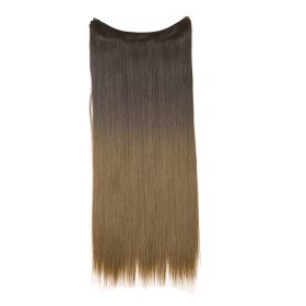 Women's One-piece Adjustable Invisible Straight Multi-color Gradient Hair Extension Fishline (Option: NO.10T27-14inch)