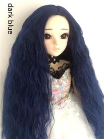 Small Cloth Salon Doll Wigs (Option: Dark Blue-3points)