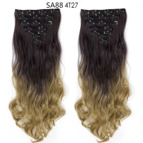 Long Curly Hair High Temperature Silk Curtain (Option: J)