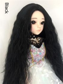 Small Cloth Salon Doll Wigs (Option: Black-6 Points)