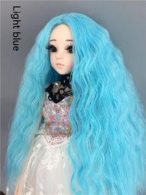 Small Cloth Salon Doll Wigs (Option: Light Blue-4points)