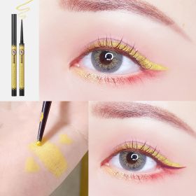 Colorful Eyeliner Glue Pen Is Extremely Fine, Waterproof And Non Smudging (Option: Lemon yellow)