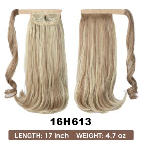 Wig Ponytail Long Straight Hair Elastic Velcro (Option: 16H613models)