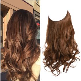 Wig Female Extension Chemical Fiber Long Curly Hair Matte High-temperature Fiber Fishing Thread Wig Set (Option: NO.30-14inch)