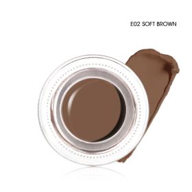 Waterproof And Makeup Free 6-color Eyebrow Cream With Brush Head (Option: E02)