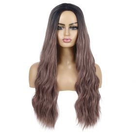 European And American Female Wigs, Wavy Curly Hair, Ladies Wig Head (Color: Brown)