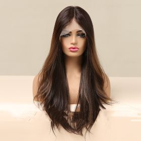 Women's Fashion Pick Dye Big Wave Lace Wig (Color: Black)