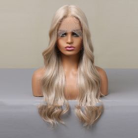 Women's Fashion Pick Dye Big Wave Lace Wig (Color: Gold)