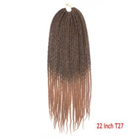 Crochet Hair Senegal Box Braids Braid Hair Extension (Option: T27-22Inch-5Pcs)