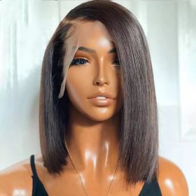 Women's Fashion Front Lace Wig Headgear (Option: Black-16inch)