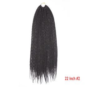 Crochet Hair Senegal Box Braids Braid Hair Extension (Option: S2-22Inch-1Pcs)