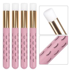 False Eyelash Mousse Brush Household Cleaning Wash Makeup (Option: Eyelash pink Gold Tube)