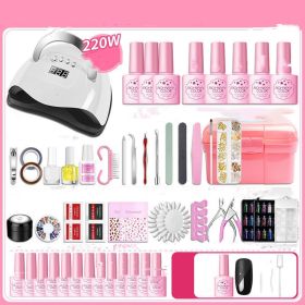 Nail Polish Glue Full Manicure Set Set Of Tools For Beginners Home (Option: 220W Manicurist Quick Dry Kit-Manicurists choose 30colors)