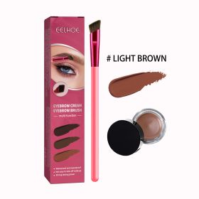 Portable Multi-function Eyebrow Brush Set (Option: Light brown)