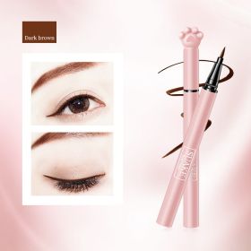 Thin Head Non Smudging Cartoon Eyeliner Liquid Pen (Color: Brown)