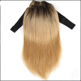 Blonde Peruvian Straight Human Hair Headband Wig (Option: 14inch wig)