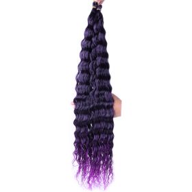 Women's Fashion Chemical Fiber Wig Head Covering (Option: Style 1B Purple)