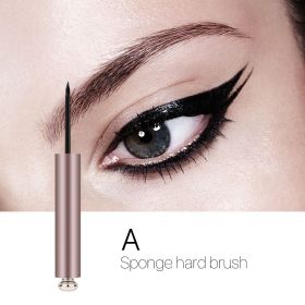 Rose Gold Beginner's Eyeliner Liquid Waterproof, Fast Drying And Non Dizzy Makeup Eyeliner Pen (Option: A Brush)