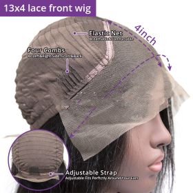 Women's Fashion Real Hair Gradient Wig Lace Headgear (Option: 13x4 Lace-150Density-24inch)