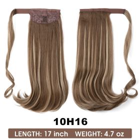 Wig Ponytail Long Straight Hair Elastic Velcro (Option: 10H16Model)