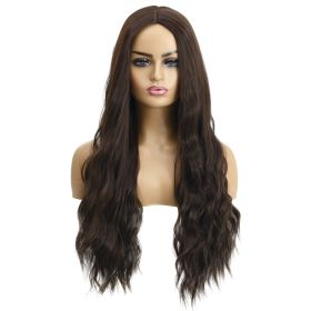 European And American Female Wigs, Wavy Curly Hair, Ladies Wig Head (Color: Black)