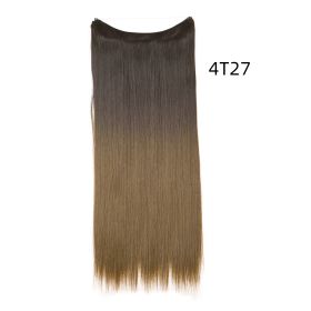 Women's One-piece Adjustable Invisible Straight Multi-color Gradient Hair Extension Fishline (Option: NO.10T27-22inch)