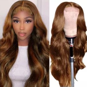 Long Curly Hair Light Blonde Big Waves African Women's Lace Wig (Option: Brown-14inches)