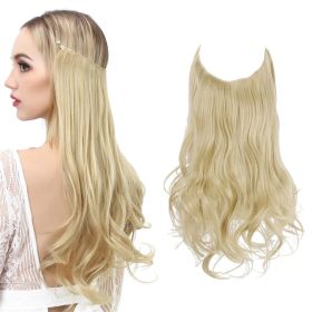 Wig Female Extension Chemical Fiber Long Curly Hair Matte High-temperature Fiber Fishing Thread Wig Set (Option: No.24-14inch)