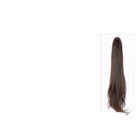 Natural Net Red Micro Curl High Tie Ponytail (Option: Light brown)