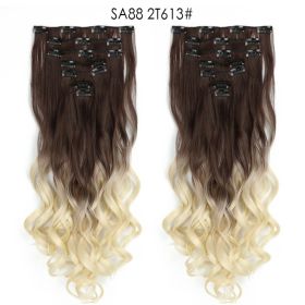 Long Curly Hair High Temperature Silk Curtain (Option: C)